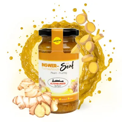 Produktbild von Ingwer Senf - Fruchtaufstrich mit Senf, 240 g/190 ml