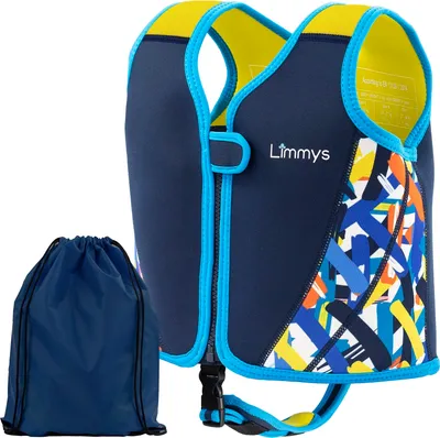 Produktbild von Limmys Schwimmweste für Kinder - Schwimmweste mit einstellbarem Auftrieb - Sichere und bequeme Schwimmweste - Marineblau - S (1 bis 2 Jahre)