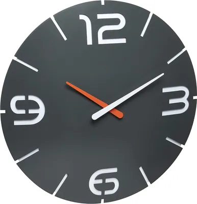 Immagine prodotto di Orologio da parete radiocontrollato TFA Dostmann Contour Design, 35 cm (L) x 35 cm (A), antracite