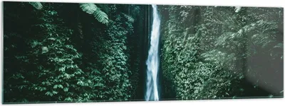 Produktbild von Bilder auf glas - Einteilig - Tropen Wasserfall Dschungel - 160x50cm - Glasbilder - Wandbilder - Bilder - Wanddekoration aus Glas - Glas Bilder - Wandbild auf Glas - GAB160x50-5103