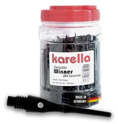 Immagine prodotto di Softspitze "Winner" 2BA Gewinde, Dose, 1000 Stück, schwarz