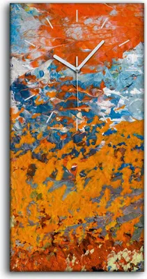 Produktbild von Wanduhr Uhr Wandbild Leinwand Geräuschlos 30x60 Malerei Abstrakte Kunst - weiße Hände