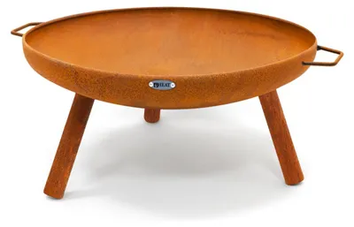 Productafbeelding van HEAT vuurschaal Classic met voet en handgreep, 60 cm, roestkleurig
