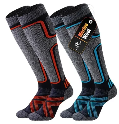 Productafbeelding van Skisokken Thermosokken - Merinowol - 2 paar - Warm en lang