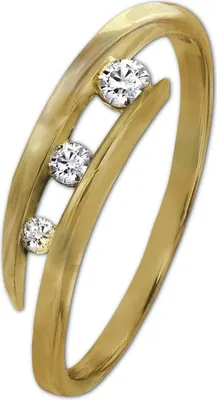 Produktbild von GoldDream Ring Echtgold333er Gelbgold Gr. 58 18,5 goldweiß Damen GDR529Y58