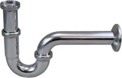 Produktbild von Röhrensiphon für Bidet 1 1/4" DN 32 verchromt Messing mit Rosette