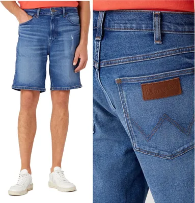 Produktbild von WRANGLER Herren, Shorts FRONTIER SHORT, Regular fit, W32, Blau, kurze, hosen,