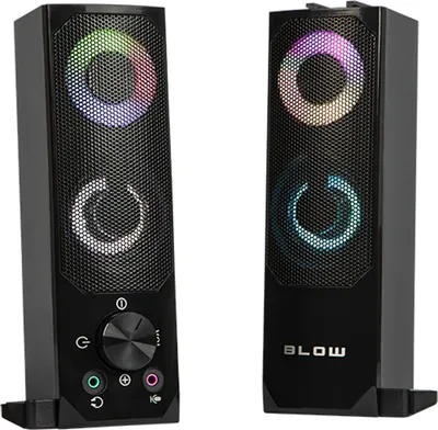 Produktbild von 2 w 1 Głośnik Bluetooth 2.0 Głośnik PC z funkcją soundbara Podświetlenie LED RGB Głośnik stereo 2x3W RMS 2x2" Zasilanie AUX 3,5 mm USB