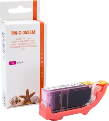 Produktbild von magenta Tinte/Tintenpatrone 4.3-CLI-526MDUC kompatibel mit Canon CLI-526M [ 4542B001 ]