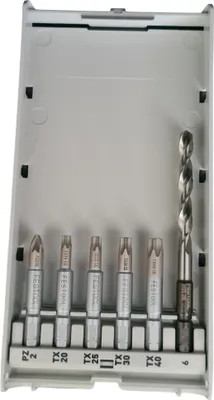 Produktbild von Festool Bitkassette Bit Set Kassette 6teilig TX PZ Bohrer HSS6 Schrauber