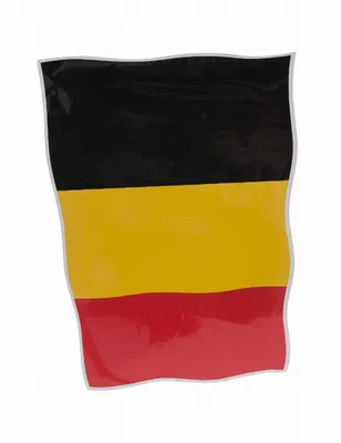 Zdjęcie produktu dla Naklejka na samochód z flagą Belgii czarno-żółto-czerwona 22 x 33 cm -