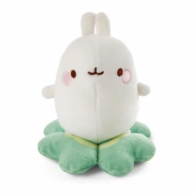 Image de Doudou MOLANG 12cm sur trèfle à quatre feuilles