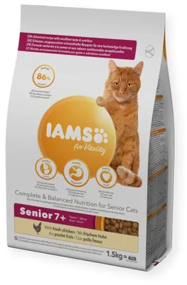 Produktbild von Senioren-Katzenfutter mit Huhn - IAMS für Vitalität