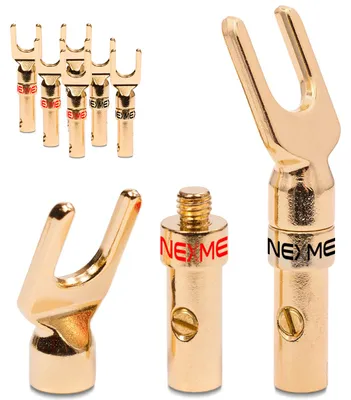 Produktbild von Gabelschuhe 8x NEXMEX Y-Stecker Gabelkabelschuhe Lautsprecherkabel Gabelstecker