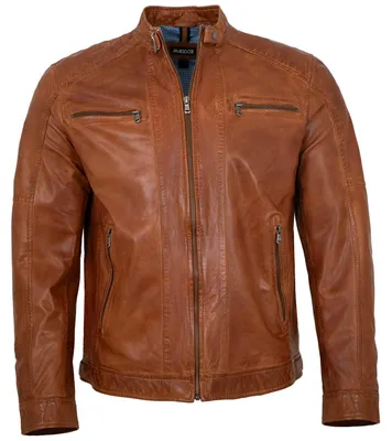 Produktbild von MADDOX - Herren Lederjacke Lammnappa cognac : 60