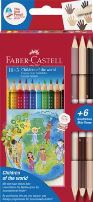 Produktbild von FABER-CASTELL Dreikant-Buntstifte Colour GRIP 10+3 Etui