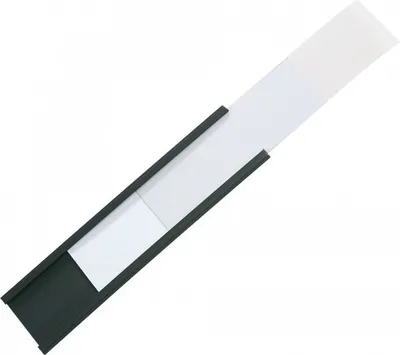 Produktbild von Magnetisches C-Profil-Set: Papierstreifen, Klarsichtfolien, 100x30mm, 100/VE