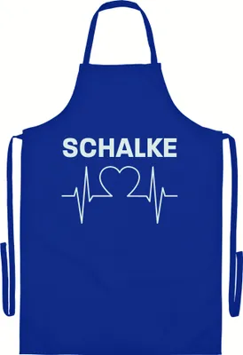 Produktbild von multifanshop Grillschürze - Schalke - Herzschlag, blau, Größe one size