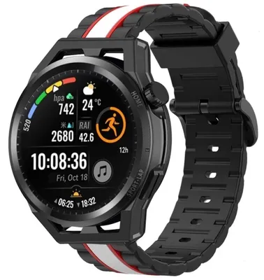 Produktbild von Strap-it Huawei Watch GT Special Edition Armband (Schwarz/Weiß)