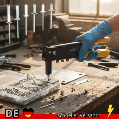 Produktbild von Professionelle Handnietpistole 120 Stück Robustes Blindnietzangen-Set für