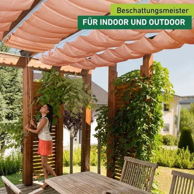 Produktbild von Seilspann-Sonnensegel 420x140cm rot