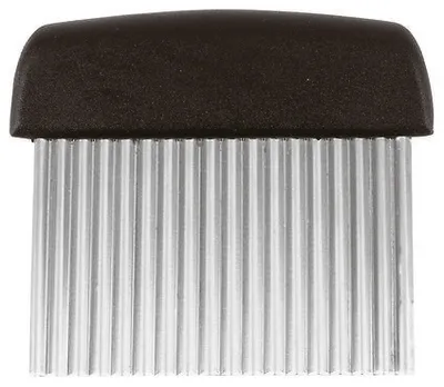 Image de Ustensiles de cuisine Paderno – Couteau à onduler en acier inoxydable/PP noir 48280-23