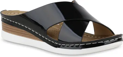 Produktbild von VAN HILL Damen Pantoletten Sandaletten Bequeme Schuhe 841646, Farbe: Schwarz, Größe: 39
