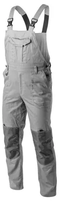 Produktbild von Arbeitslatzhose Herren hellgrau/grau Gr. 2XL (56) Högert Technik, 100% Baumwolle, elastisch – KALMIT Latzhose Berufsbekleidung (HT5K804-1)