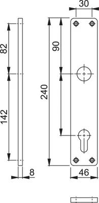 Zdjęcie produktu dla HOPPE Para długich płytek 202H F2/nikiel srebrny F2 PZ 92mm - 6715668
