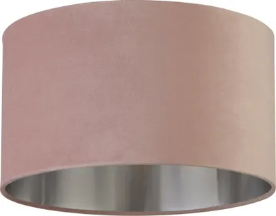 Obrázek produktu pro Stínidlo pro závěsná svítidla D: 38 cm v růžovo-stříbrné kartáčované kulaté barvě Moderní stínidlo