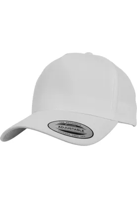Productafbeelding van FLEXFIT FX7707 | Klassieke snapback pet met 5 panelen, gebogen - Kleur: Wit - Maat: One Size (één maat)