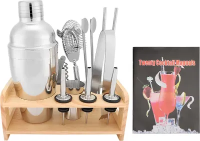 Produktbild von 12-teiliges Cocktail-Shaker-Set aus Edelstahl für Partys, Bars und Martinis