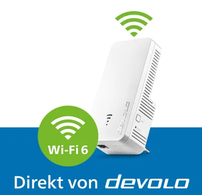 Immagine prodotto di devolo WiFi 6 Ripetitore 3000 Mesh WLAN Amplificatore Punto di accesso WiFi Booster