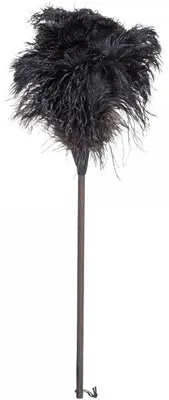 Produktbild von Bürstenhaus Redecker Straußenwedel mit schwarzem Griff (80cm)