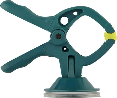 Produktbild von wolfcraft 4 Federzwingen MINI 20 mit Saugnapf I 3662000 I Praktischer Helfer – ideal für Haushalt, Hobby und Bastelprojekte I Haltekraft 250g