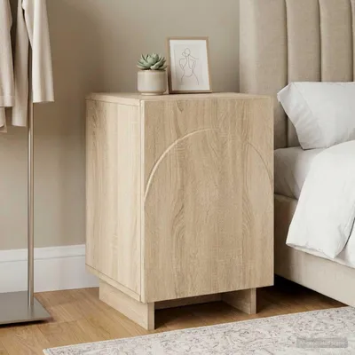 Productafbeelding van vidaXL Nachtkastje Sonoma-eik, 33,5 x 34,5 x 50 cm, houtvezel