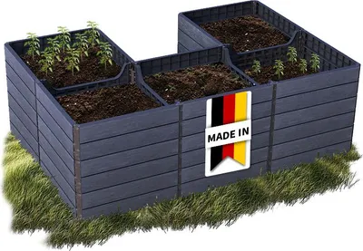Produktbild von GARANTIA ERGO QUADRO U L 75 Hochbeet Wood, inkl. FLORA Wassersparsystem