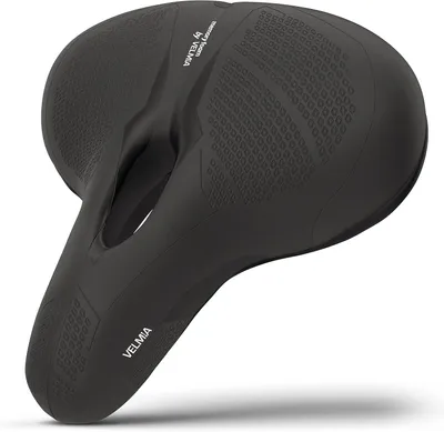 Zdjęcie produktu dla Siodło rowerowe - Wygodne siodło - Wygodna jazda na rowerze - Wodoodporna pianka memory - 26,5 cm - Czarny