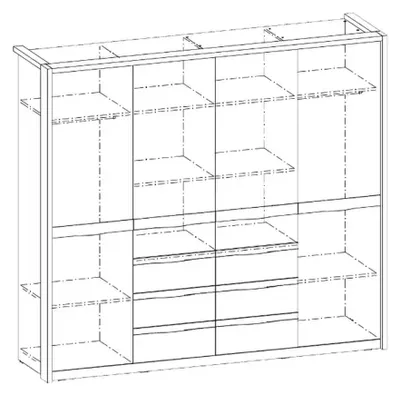 Produktbild von Schrank Schlafzimmer Schränke Weiß Kleiderschrank Modern Holz Luxus
