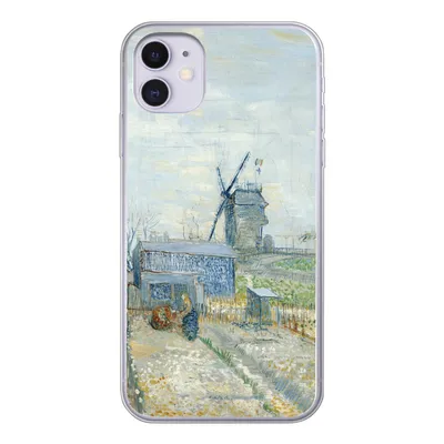 Produktbild von MuchoWow® Handyhülle Schutzhülle Hülle für iPhone 11 Montmartre: Mühlen und Gärten - Vincent van Gogh Silikon Softcase Handy Hülle - Handytasche