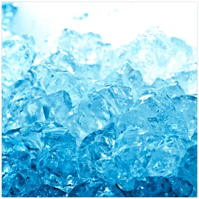 Produktbild von Wallario Möbeldesign / Aufkleber, geeignet für Ikea Lack Tisch - Leuchtendes Eis in blau in 55 x 55 cm