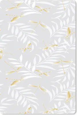 Produktbild von MuchoWow® Mauspad Mousepad Libelle - Muster - Gold 40x60 cm - Mousepads - Maus Mat - Pad - Mausunterlage - Schreibtisch Accesoire