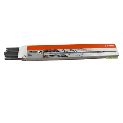 Obrázek produktu pro Kulatý pilník STIHL 5,2 x 200 mm (6 kusů) 56057715206 s držákem na pilník dřevo