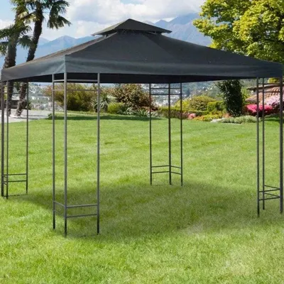 Image de Toit de remplacement pour pergola de jardin, dimensions 3x3 mètres - Toit de pergola | Couleur : gris anthracite