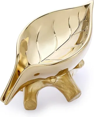 Produktbild von Famanu Seifenschale Blattform - Goldfarben