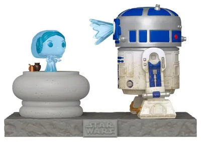 Produktbild von Funko Pop! Star Wars - Deluxe - R2-D2 And Princess Leia Hologram #766