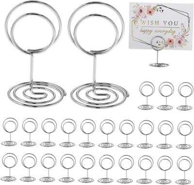 Produktbild von 50 Tischkartenhalter – Clips für Grußkarten, Hochzeiten, Partys und Dekorationen