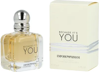 Produktbild von Emporio Armani Because It's You, Frauen, 50 ml, Nicht nachfüllbare Flasche, Neroli, Himbeere, Rose, Moschus, Vanille