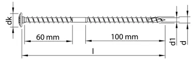 Produktbild von HECO-TOPIX-plus T Solar A2 8 x 240, Tellerkopf, T-Drive, T-40, Unterkopfgewinde, 50 Stück