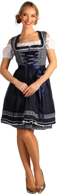 Produktbild von Dirndl Katja blau-weiß, Groesse:46